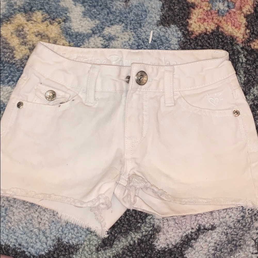 White Justice Shorts
